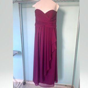 David's Bridal Long Sangria Bridesmaid Dress | 10